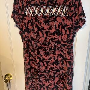 Universal Monsters Red and Black Graphic dress
